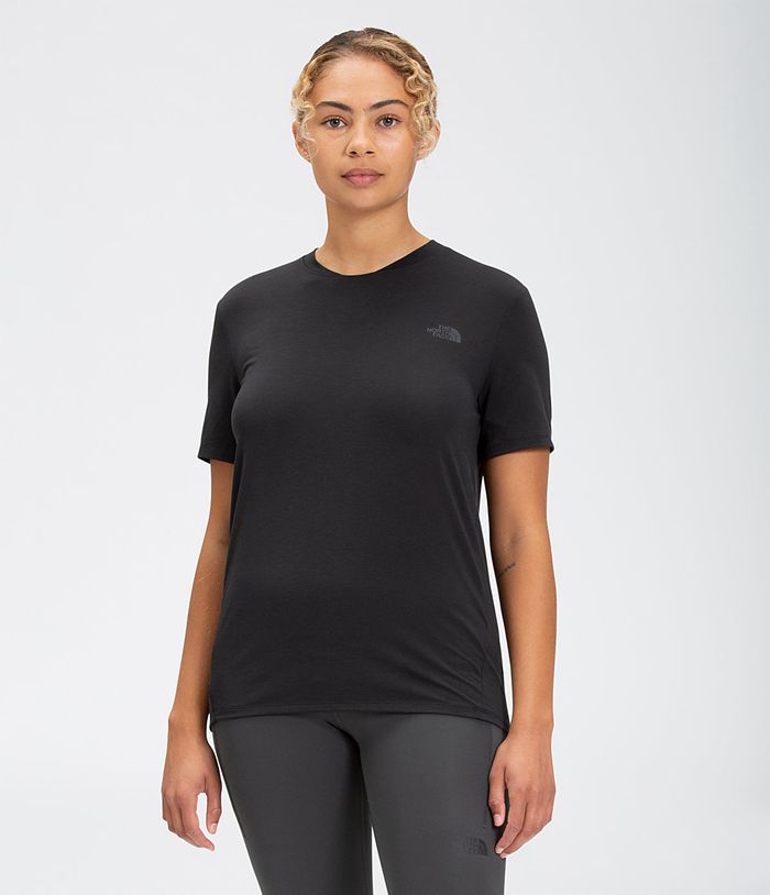 The North Face T-Shirts Wander Short Sleeve Black - Womens - Thailand UDLCP-5831